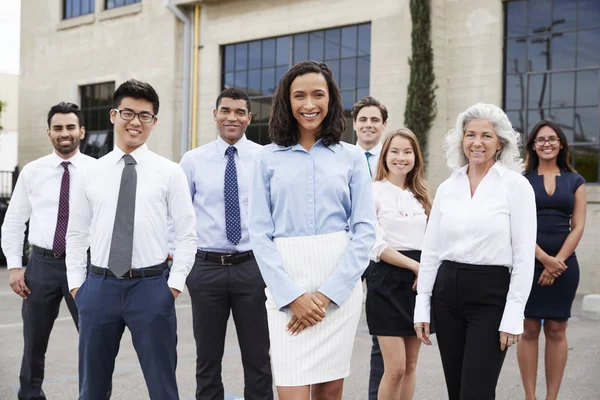Young Businesswoman Colleagues Outdoors — Stock Photo, Image
