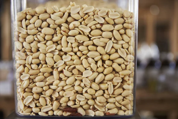 Dispensers Peanuts Sustainable Plastic Free Grocery Store — Stock Photo, Image