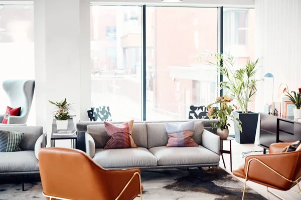 Empty Reception Area Modern Open Plan Office — Stock Photo, Image