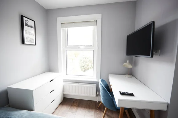 Interieur Van Een Huis Slaapkamer Venster — Stockfoto