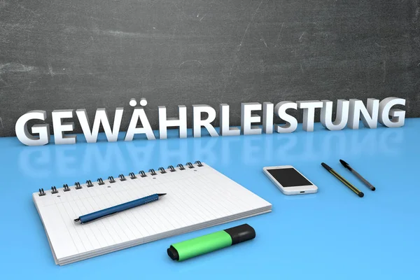 Gewaehrleistung Deutsches Wort Für Garantie Oder Garantie Textkonzept Mit Kreide — Stockfoto