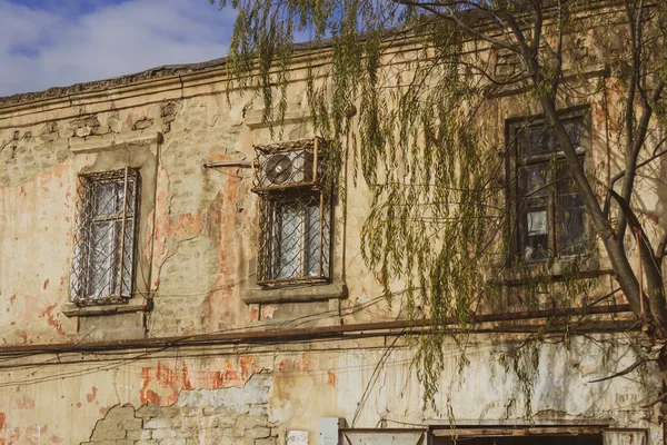 Antiguos Edificios Destruidos Edificios Residenciales Que Deberían Ser Demolidos Antigua —  Fotos de Stock