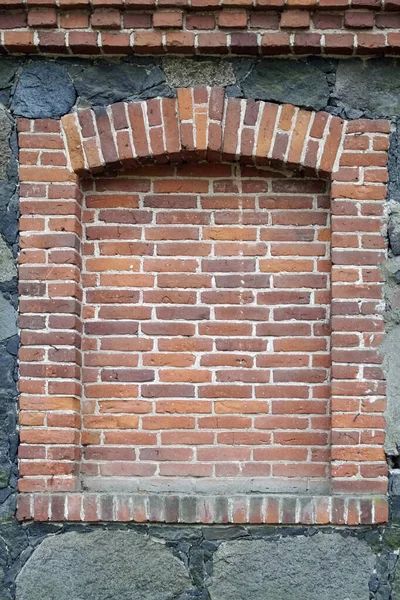 Cegły Ceramiczne Czerwonej Gliny Ściany Czasem Ulegną Zniszczeniu Wzór Murarski — Zdjęcie stockowe