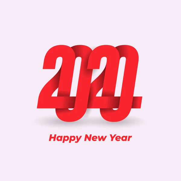 Happy New Year 2020 Design logo Pattern. Celebration text graphics. Cover of business diary for with wishes. Brochure design template, card, banner, poster. Vector. Isolated on white background.