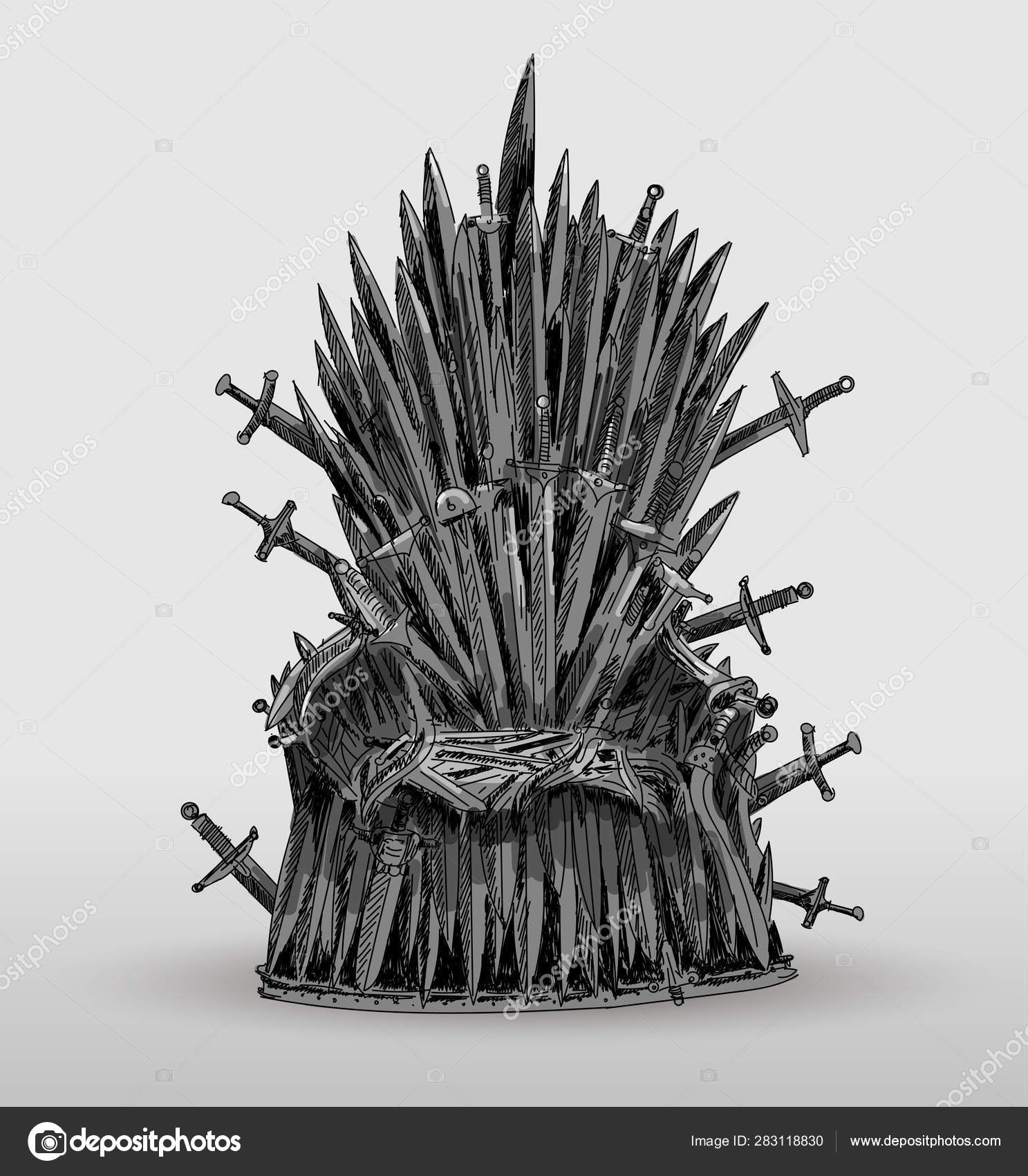 As Soldiers Of The Night Watch You Got A Raven Message - Game Of Thrones  Iron Throne Drawing, HD Png Download , Transparent Png Image - PNGitem