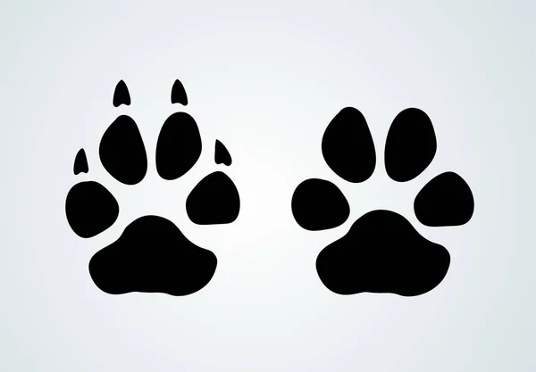 Paw Prints Klauw Vrije Paw Logo Ontwerp Vector Illustratie Geïsoleerd — Stockvector