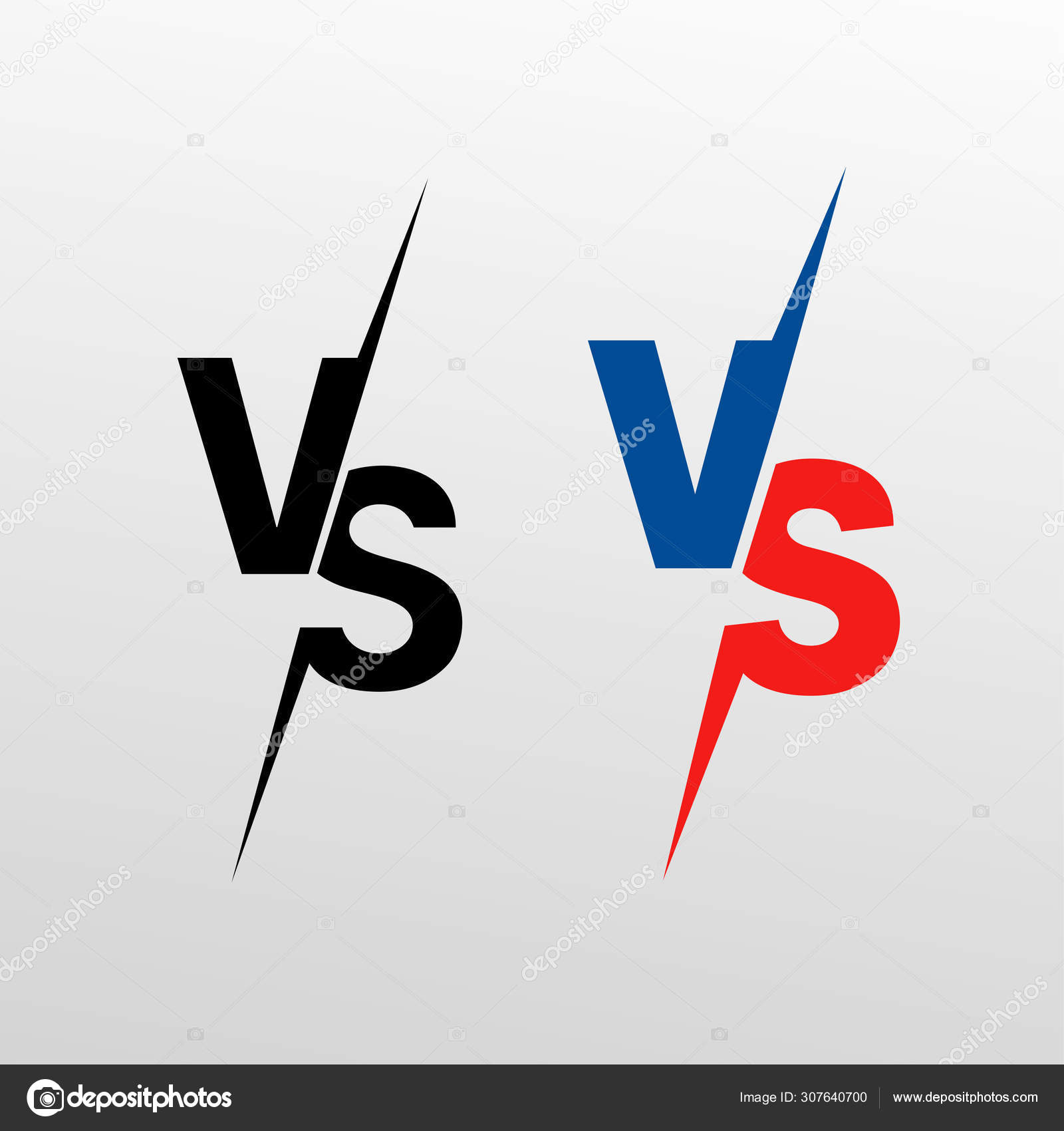 VS. Versus letter logo. Battle vs match, game Stock Vector