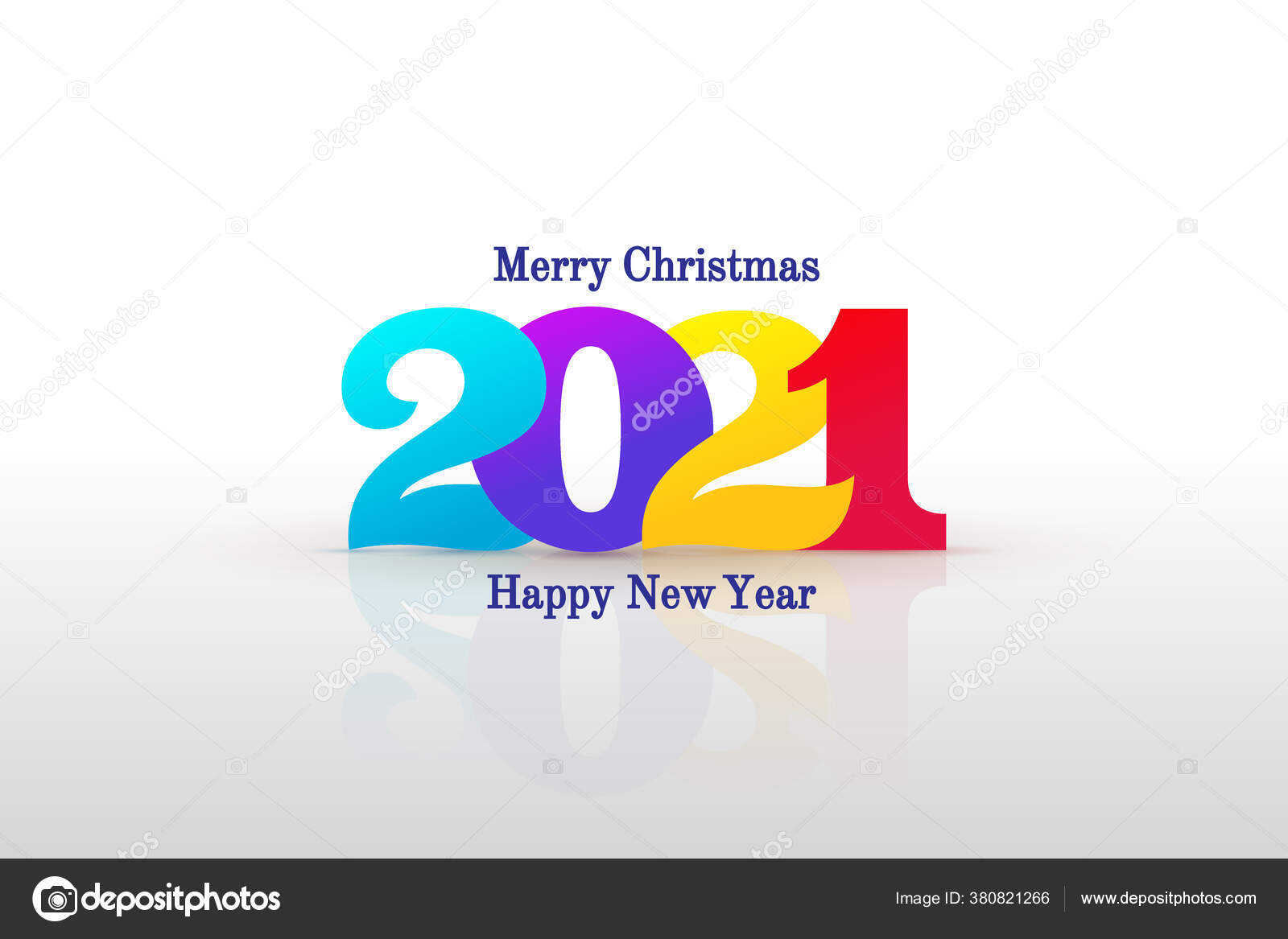 Happy New Year Design Colored 2021 Numbers Typography Logo 2021 Stock Vector C Artkovalev 380821266