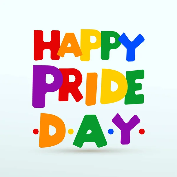 Lgbt Happy Pride Day Moderne Kleurbelettering Concept Voor Trotse Gemeenschap — Stockvector