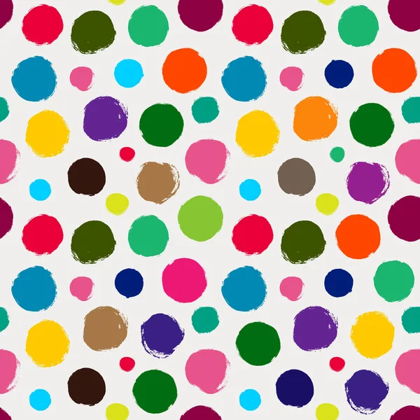 Nahtloses Muster Abstrakter Farbiger Hintergrund Mit Runden Pinselstrichen Einfache Von — Stockvektor