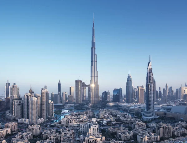 Dubai Skyline Emirados Árabes Unidos — Fotografia de Stock