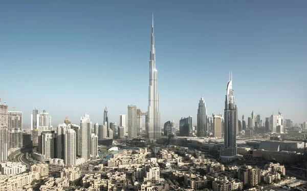Dubai Skyline Emirados Árabes Unidos — Fotografia de Stock