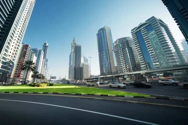 Sheikh Zayed Road Dubai Verenigde Arabische Emiraten — Stockfoto