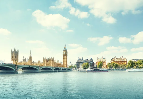 Duży Ben Domy Parlamentu Londyn — Zdjęcie stockowe
