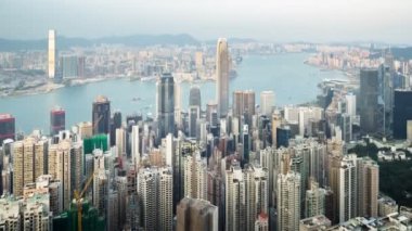 Timelapse, Victoria peak, Hong kong sunset
