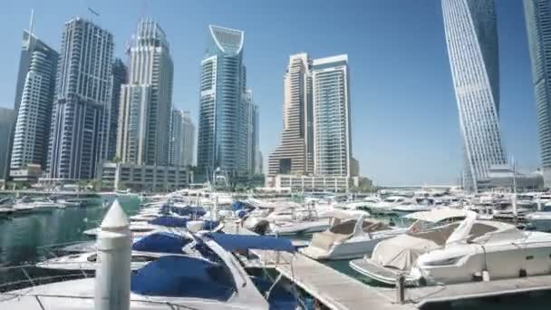 Hyperlapse Dubai Marina Spojené Arabské Emiráty — Stock video