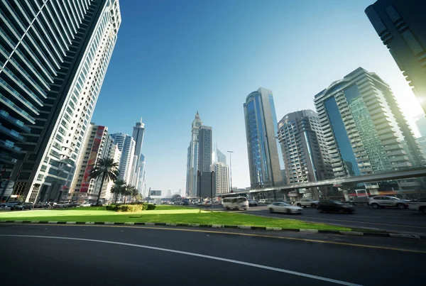 Sheikh Zayed Road Dubai Verenigde Arabische Emiraten — Stockfoto