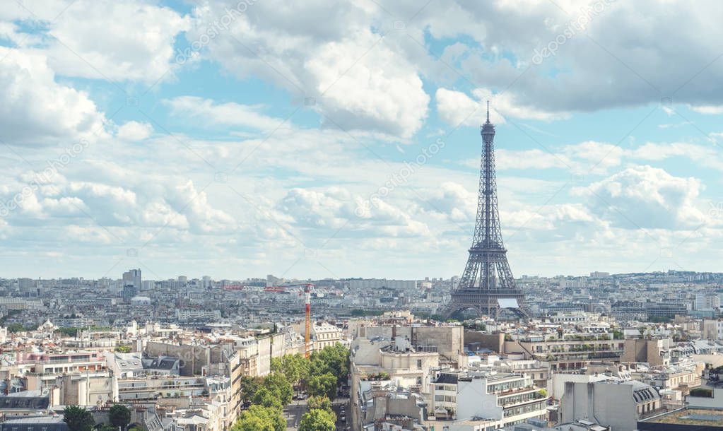 View on Eiffel Tower, Paris, France