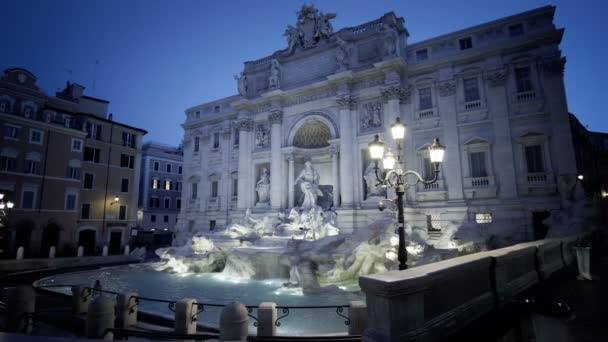 イタリアローマのトレビの泉 — ストック動画