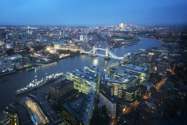 Flygfoto Från London Med Tower Bridge Storbritannien — Stockfoto