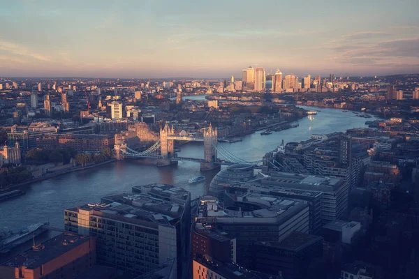 London Luftaufnahme Mit Tower Bridge Großbritannien — Stockfoto