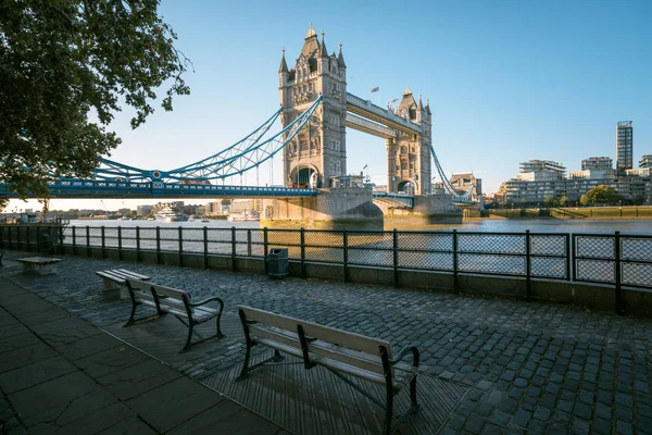 Tower Bridge Słoneczny Poranek Londyn Wielka Brytania — Zdjęcie stockowe