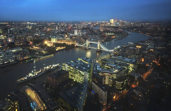 Londres Vista Aérea Com Tower Bridge Reino Unido — Fotografia de Stock