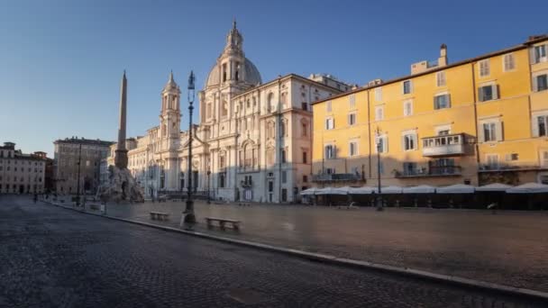 Hiper Lapso Piazza Navona Roma Itália — Vídeo de Stock