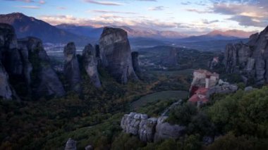 Meteora manastırları Yunanistan, timelapse