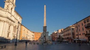 zaman atlamalı, hiper sukut. Piazza Navona, Roma. İtalya 