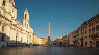 zaman atlamalı, hiper sukut. Piazza Navona, Roma. İtalya 