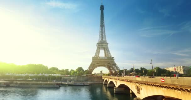Eiffel Torony Párizs Franciaország — Stock videók