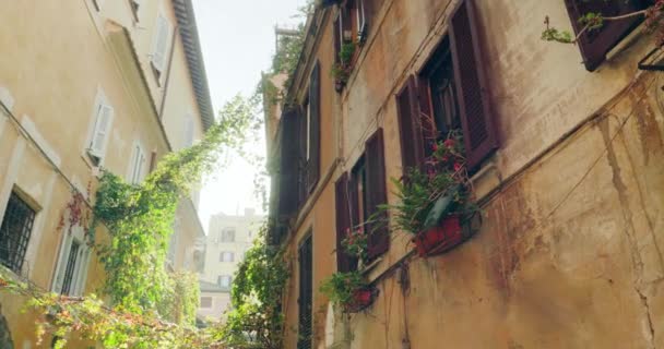 Antigua Calle Roma Italia — Vídeo de stock