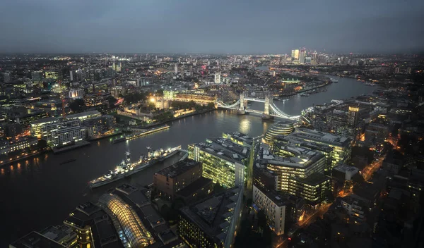 London Luftaufnahme Mit Tower Bridge Großbritannien — Stockfoto