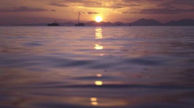 tropikal deniz, bokeh yavaş hareket suyu