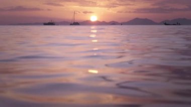 tropikal deniz, bokeh yavaş hareket suyu
