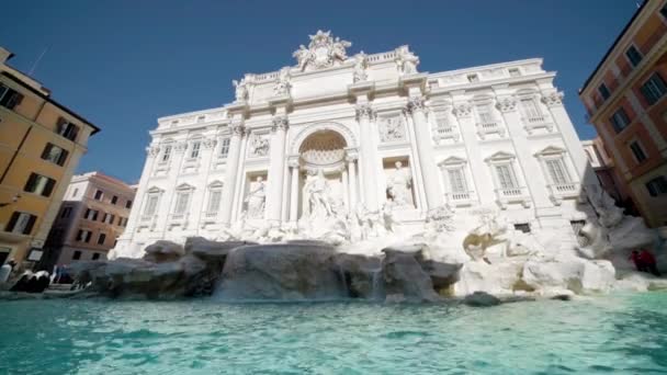 ローマ,イタリアのトレビ噴水 — ストック動画