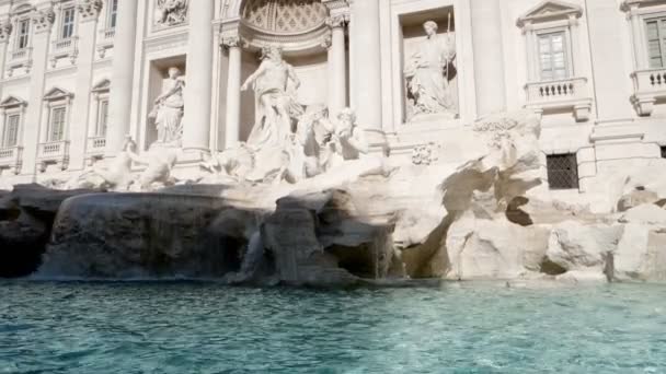 Slow motion, Fountain di Trevi in Rome, Itália — Vídeo de Stock