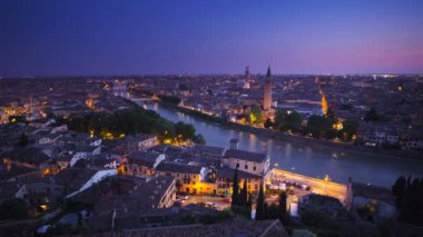 Günbatımı hava görünümünü, Verona, İtalya