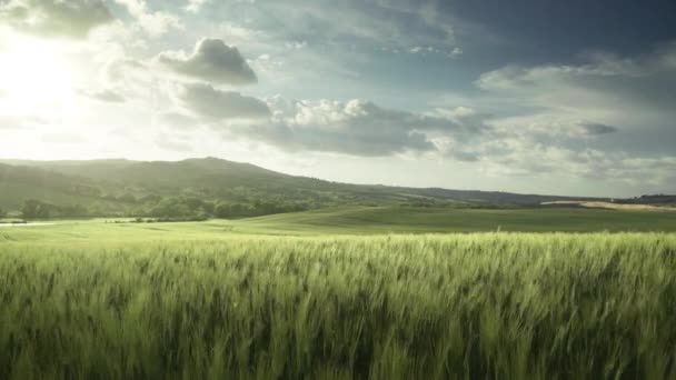 Atardecer de primavera en Toscana, Italia — Vídeos de Stock