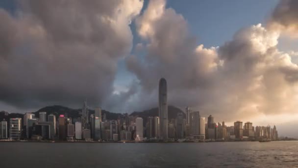 Hong Kong günbatımı, zaman atlamalı — Stok video