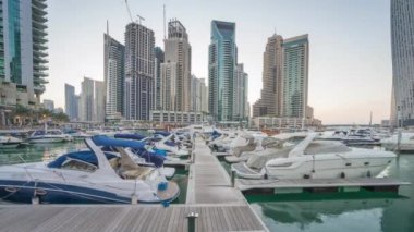 gün batımında zaman atlamalı, Dubai Marina, Bae