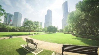Lujiazui finans merkezine park, Şangay, Çin