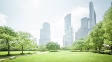 Lujiazui finans merkezine park, Şangay, Çin