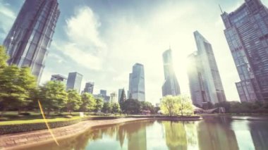 Lujiazui finans merkezine park, Şangay, Çin