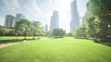 Lujiazui finans merkezine park, Şangay, Çin