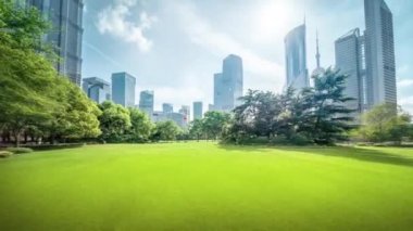 Lujiazui finans merkezine park, Şangay, Çin