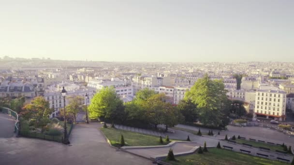 Montmartre Paris panoraması, Fransa — Stok video