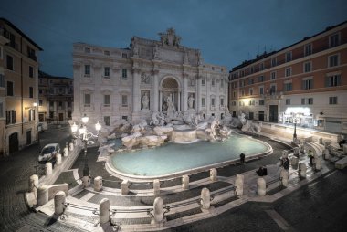 Trevi fountain in Rome, Italy clipart