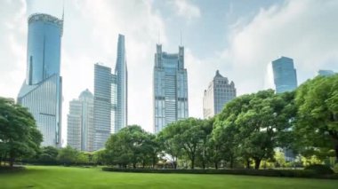 Lujiazui finans merkezine park, Şangay, Çin